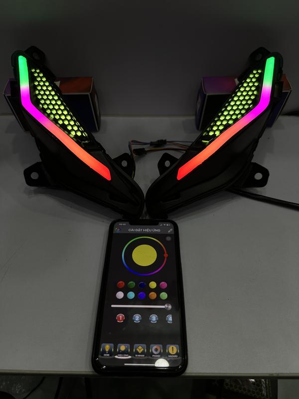 Bộ đèn demi audi lưới Winner V1 chỉnh app i8 đổi màu và hiệu ứng