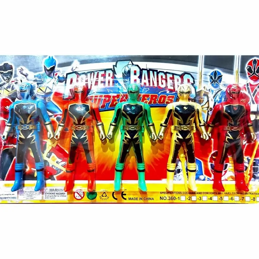 ( BISA COD ) PROMO Mainan Anak Isi 5 PCS Power Rangers Robot Super Hero ...