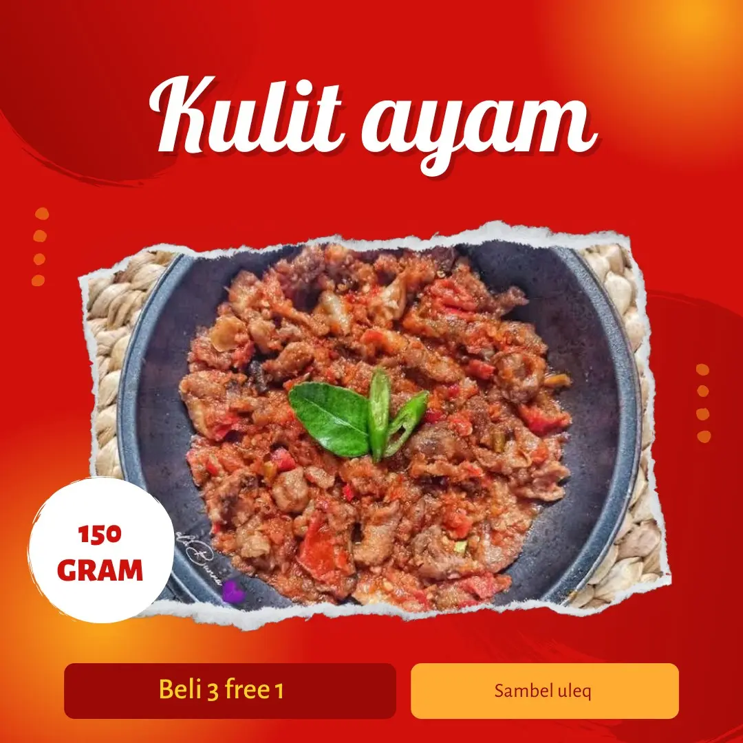 Sambel uleq kulit ayam 150gram