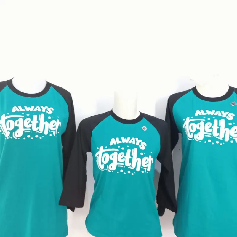 kaos distro couple ayah ibu dan anak pasangan keluarga family kombet 24s Dewasa Hitam Panjang Pendek Baju Katun Wanita Combed Natal 1
