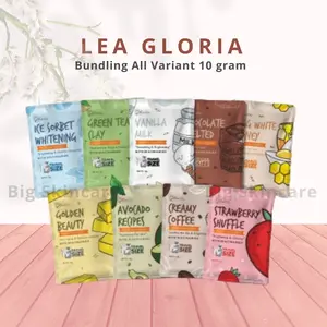 Lea Gloria - Day By Day Face Mask Masker Bubuk Semua Variant Travel Size 10 GR - Mencerahkan Melembabkan