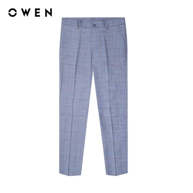 OWEN - Quần tây nam Trendy (phom ôm sát) QD23441 màu Xanh nhạt chất liệu Polyester Menswear Pants