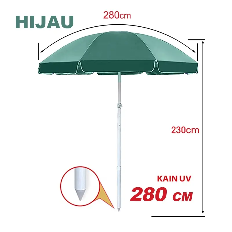 280CM hijau