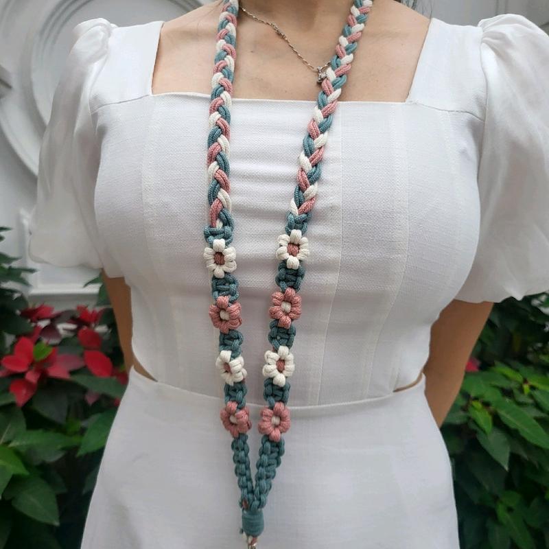 Dây treo điện thoại handmade tết bông hoa/ dây treo đa năng/đây đeo điện thoại hottrend/ dây đeo thẻ / dây đeo đa năng. Phụ Kiện /dây đeo điện thoại tự làm 5