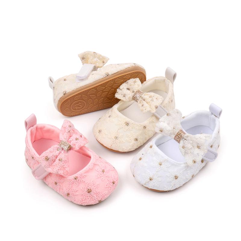 Giày Đế Bằng Mary Jane, Cho Em Bé Gái, Thích Hợp Cho Bé Gái Sơ Sinh, Thiết Kế Thắt Nơ Dễ Thương, Giày Váy Cưới, Giày Thể Thao Chống Trượt Cho Trẻ Mới Biết Đi, Giày Tập Đi Đầu Tiên Cho Trẻ Sơ Sinh