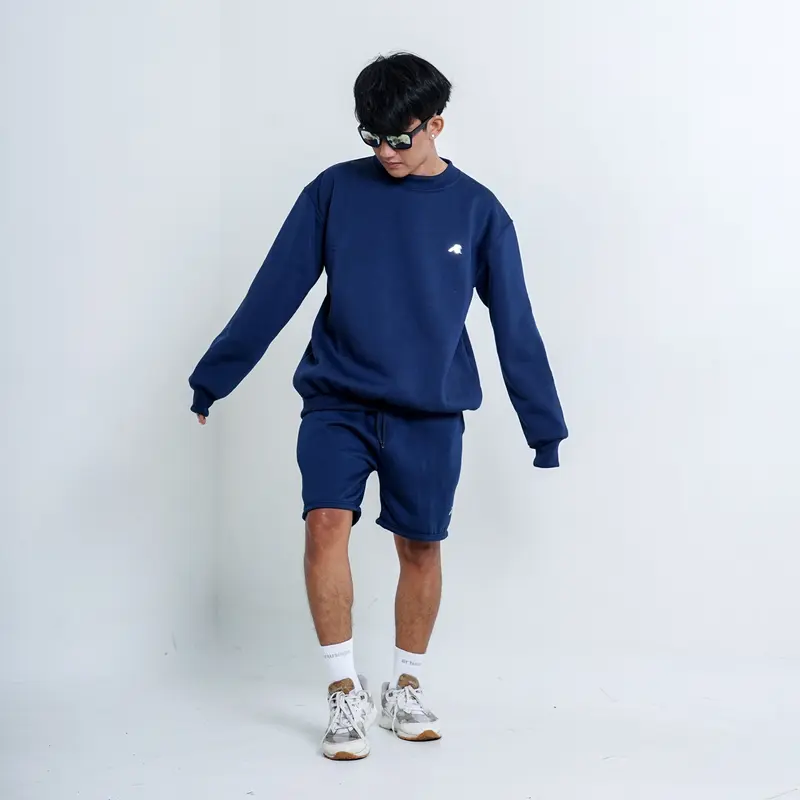 Satu Stel Crewneck Broadshort BM Pria Wanita 5
