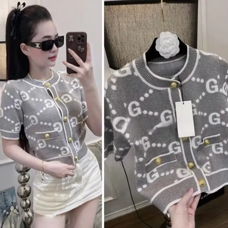 Áo Len Cổ Tròn Màu Xám Hàng Qc Ảnh Thật