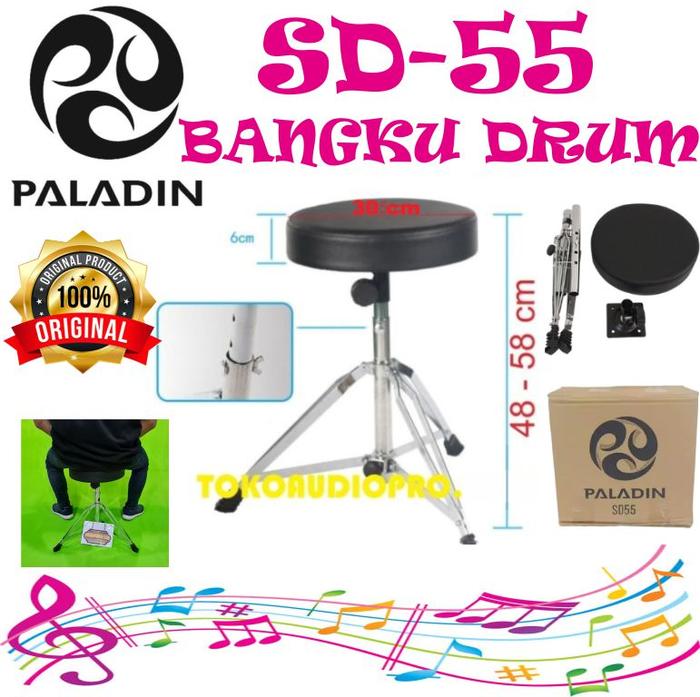 Gambar Paladin SD55 Kursi drum bangku drum drum throne Paladin sd-55 dari Tokoaudioprocom Kota Administrasi Jakarta Pusat Tokopedia
