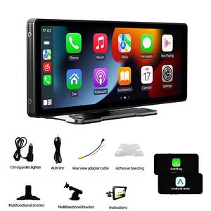 10.26 Inch Touch Screen Wireless Car Player, Portable Car Stereo with Bluetooth-compatible Function, Multifunctional Car Video Player for Car Use, Automotive