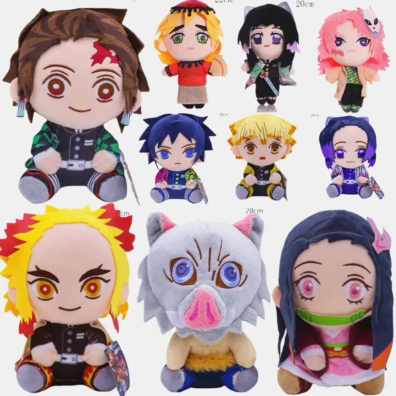 Hình Kimetsu No Yaiba, Nezuko Tanjirou Douma Makomo Kochou Shinobu, Búp Bê Nhồi Bông Dễ Thương, 20cm, Đồ Chơi Nhồi Bông Quà Tặng, Nhân Vật Trong Demon Slayer