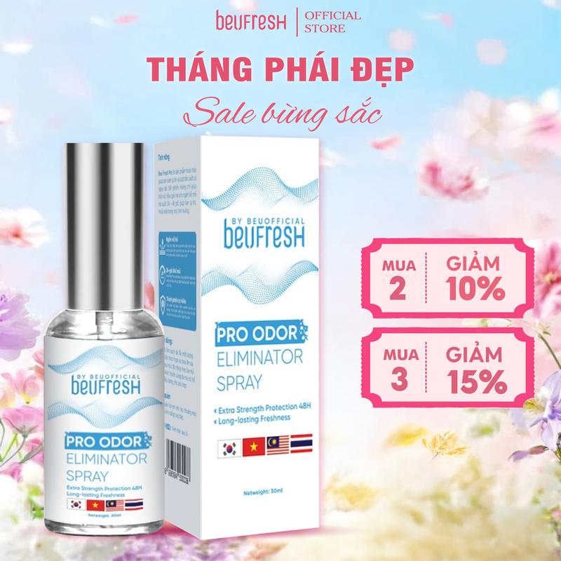 BEUFRESH PRO Xịt Khử Mùi Toàn Thân Cho Nam Nữ, Cảm Giác Dễ Chịu, Hỗ Trợ Giảm Thiểu Mồ Hôi nách Chăm Sóc Da lăn - XN102