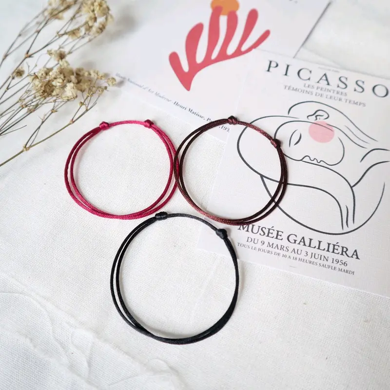 Gelang Polos Simple Tali Satin Laki-laki & Perempuan 0