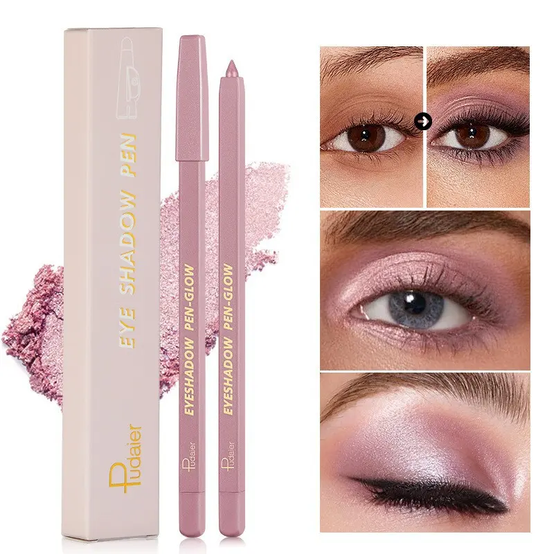 Pudaier 24-Color Eyeshadow Stick European and American Matte Color Eyeshadow Pen Pearl Eyeliner Gel Pen