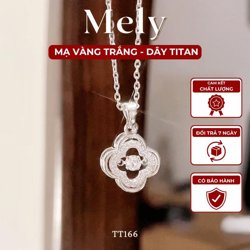  Dây chuyền nữ đính đá thiết kế hiện đại phụ kiện trang sức thời trang Mely TT166 