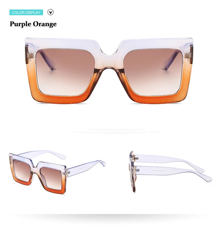 Product Introduction of Oversized Sunglasses Women Large Size Sunglasses Men Transparent Gradient Frame Vintage Big Retro Sun Glasses Female Male 10