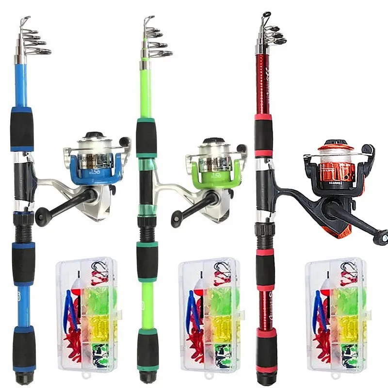 Fishing Rod Set Combination, Portable Fishing Rod, Mini Fishing Rod, Sea Rod Fishing Gear, Complete Fishing Rod Set - YWDO
