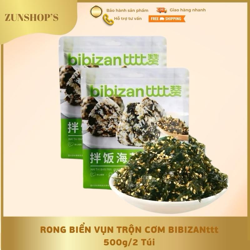 500g Rong Biển Vụn Trộn Cơm Ăn Liền Bibizan, đóng gói túi zip nhỏ 250g/1 túi