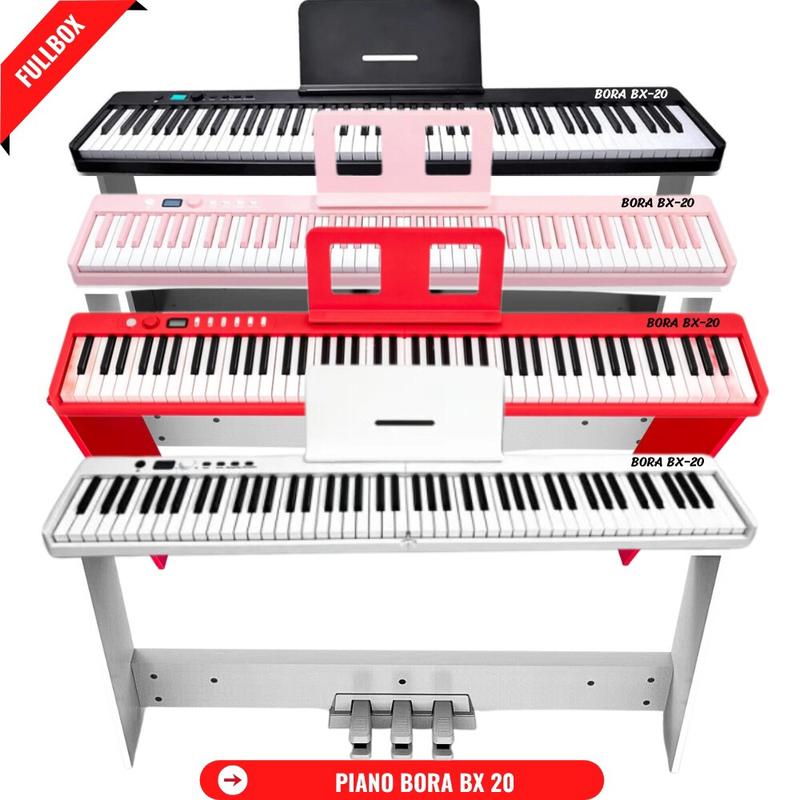 Đàn Piano Điện Bora BX 20 Gấp Gọn 2024 - 88 Phím nặng cảm lực - Kết nối Bluetooth + Chân Đàn + Tặng kèm tai phone