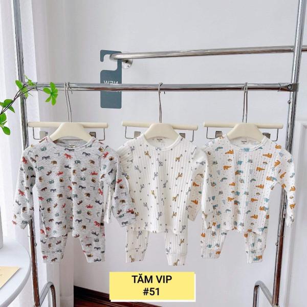 Set 3 bộ dài tay thu đông cho bé trai, bé gái xuất dư 100% cotton Len 3
