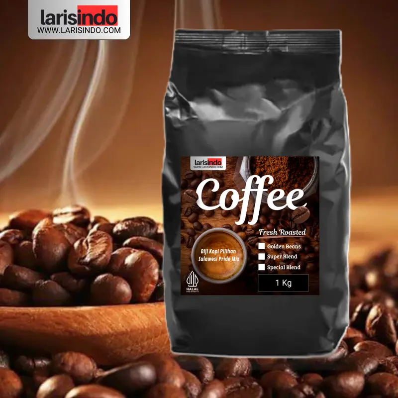 Biji Kopi Coffee Beans PREMIUM Sulawesi Pride Mix Arabica Robusta - LARISINDO