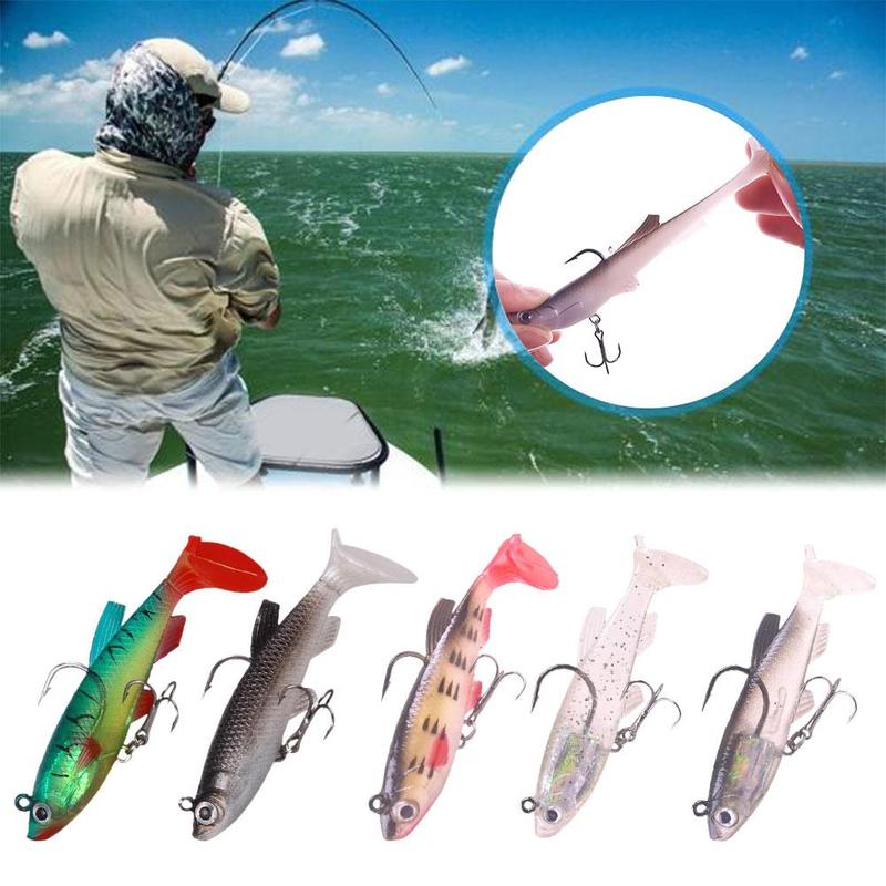 Product Introduction of T Tail Soft Bait Package Lead Fishing Bait Fake Bait Set 7 5cm 12g Bionic Double Hook Lure For B1O7 21