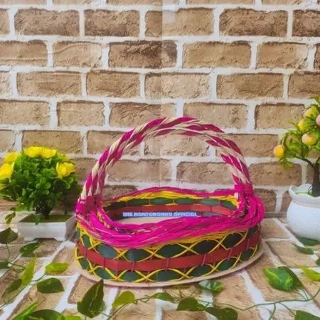 KERANJANG PARCEL ROTAN 1 SET ISI 3 MODEL SILANG WARNA 0