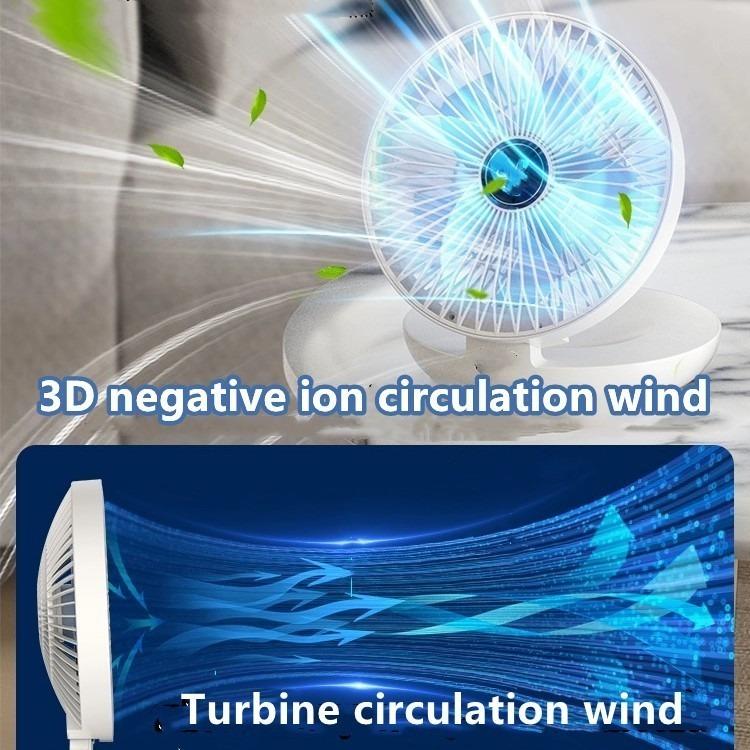 Quạt lớn Quạt sạc 10000mAh Quạt treo tường nhỏ gọn Quạt mini 3 vị trí Quạt để bàn USB treo tường có thể gập lại Có thể Điều chỉnh Quạt Mini Kipas Làm mát nhỏ Máy tính để bàn cầm tay Pin văn phòng USB Quạt dã ngoại di động có thể sạc lại Sương 4