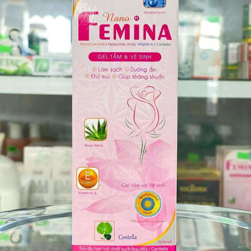  Dung dịch vệ sinh Nano Femina Không chứa cồn - Êm dịu hơn với chiết xuất Rau Má - Centella 100ml 