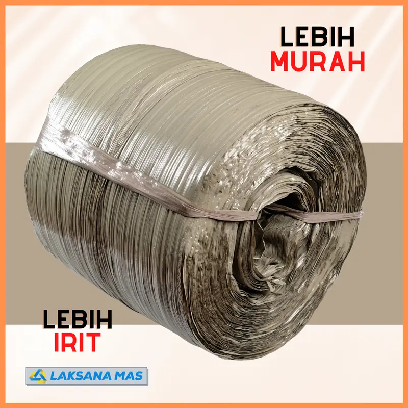 Tali Rafia Plastik Roll Besar Laksanamas Warna Abu-abu Ukuran 5kg di Jakarta/Bogor/Depok/Tangerang/Bekasi 2
