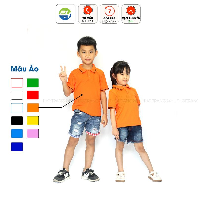 Top Áo Thun Polo Trẻ Em Trơn Cổ Bẻ Thể Thao Cá Sấu Mè Nhiều Màu Vải Siêu Nhẹ Mát Form Unisex Cho Bé Trai Và Bé Gái