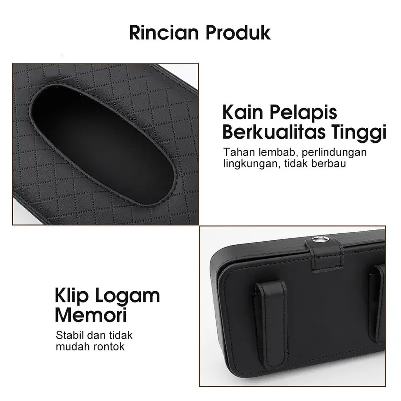 【Large】Tempat Tisu Mobil / Kotak Tissue Mobil Gantung Wadah Tisu Aesthetic Mobil Car Visor Box Organizer 3