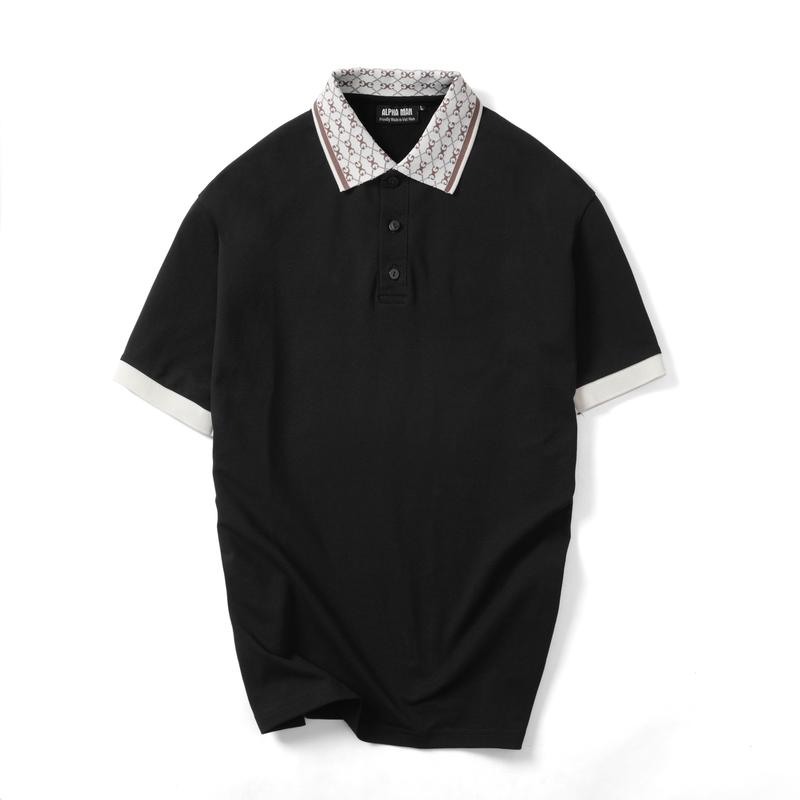 Áo thun Polo trơn nam có cổ MONOGRAM vải cotton CSC Pique Basic nam tính, thanh lịch - ALPHA MAN Menswear 2