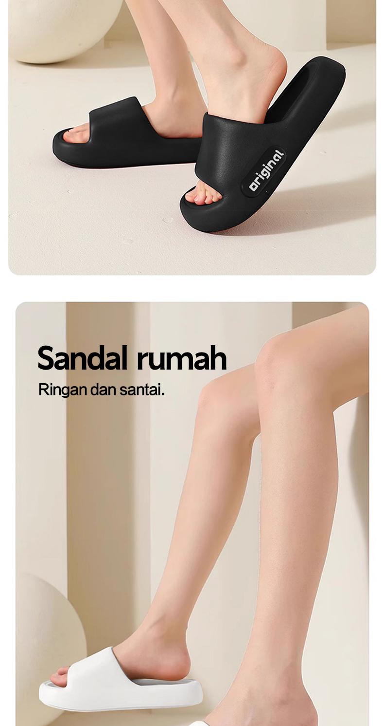 BSJ Sandal Wanita Terbaru 2025 gaya Korea Elegan Sandal Jeli EVA Sandal Datar Sandal Rumah