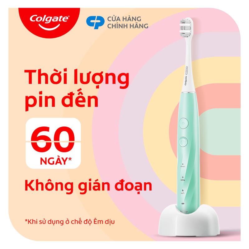 [DUY NHẤT 4-6.5]Bàn chải điện Colgate PULSE công nghệ sóng âm, sạch mảng bám, hỗ trợ Trắng Răng, pin 60 ngày 4