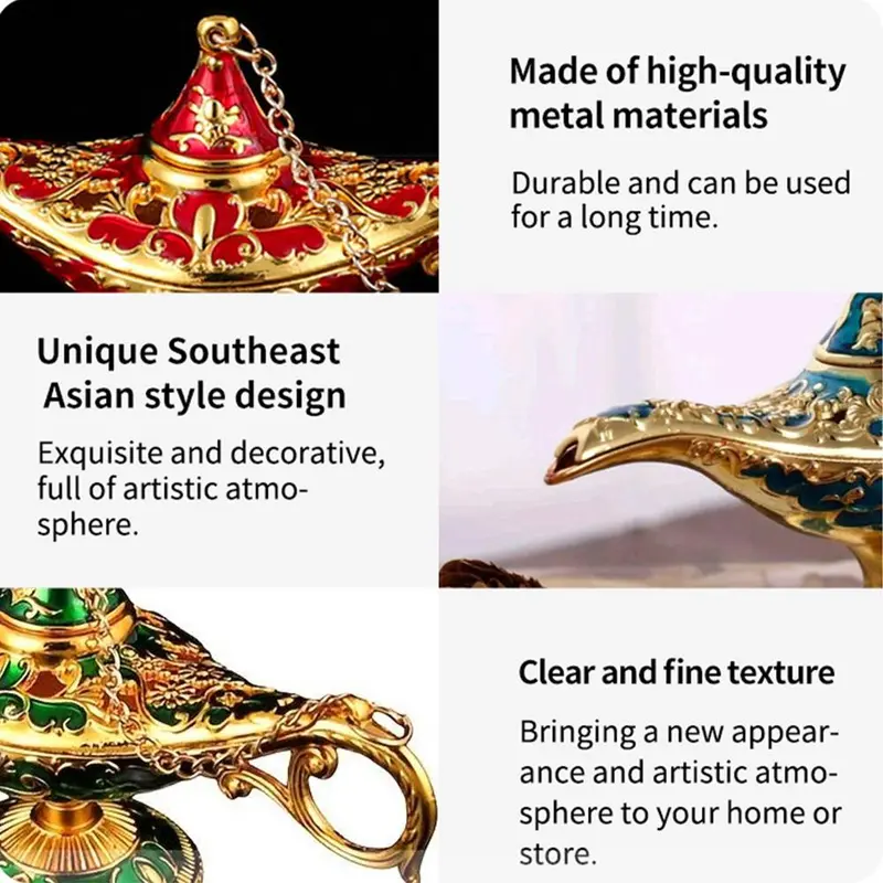 Lamp Design Desktop Ornament, 1 Count Vintage Style Decorative Ornament, Home Decor for Living Room Study Room Bedroom, Gift for Friend & Family 3