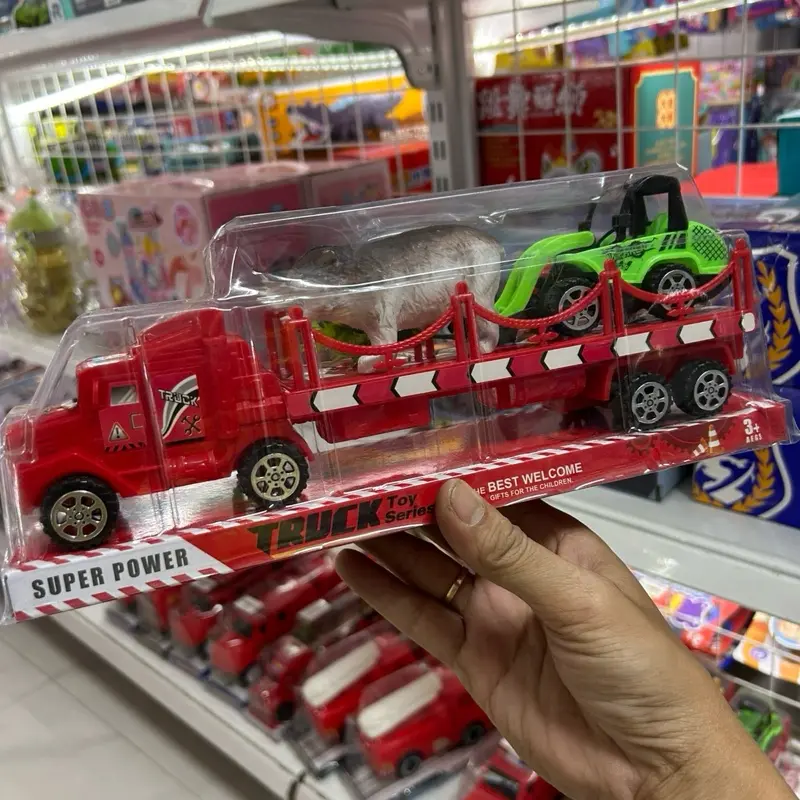 Đồ chơi xe tải chở xe oto Toy 6