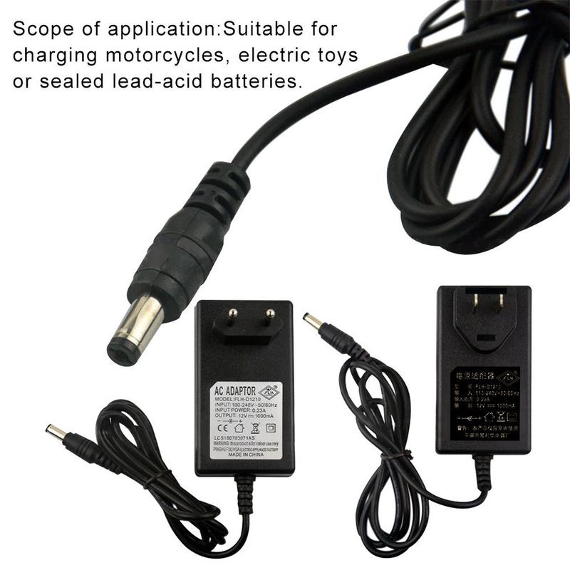 Product Introduction of Durable For Car Truck Motorcycle Electric Toys 12V 1000mA U.S. British European Standard Power Adapter FLH-D0605 Stroller Charger FLH-D1210 7