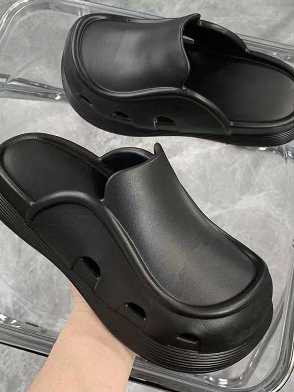 Women's Simple Plain Color EVA Slides, Casual Comfortable Home Slippers, Soft Non-slip Slippers for Indoor & Outdoor Wear, Walking Shoes 6