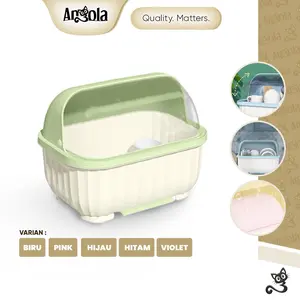 ANGOLA Rak Piring Plastik C29 Tempat Alat Makan Rak Pengering Mangkok/Sendok Rak Dapur penyimpanan