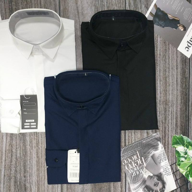 Áo sơ mi dấu Cúc Trơn ZOCO Menswear Nam 4