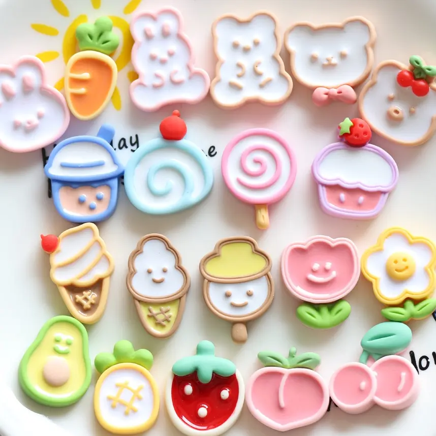 1pcs Super Cute Rabbit Cake Fruit Croc Jibbitz Stickers DIY Shoe Accessorie Ins Shoe Decoration