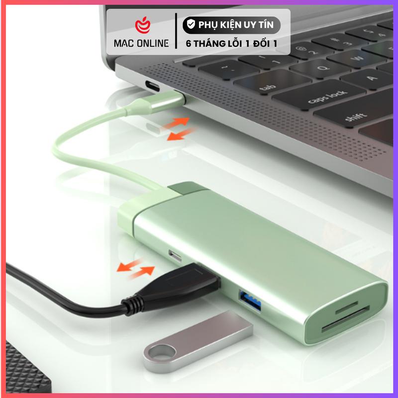 Hub chuyển 7 in 1 - Type C sang USB + HDMI + đầu đọc thẻ SDTF 2