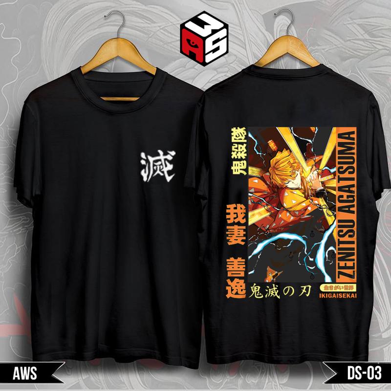 Bộ sưu tập áo thun Demon Slayer, áo thun Kimetsu no yaiba mẫu mới chất liệu cotton 4 chiều cao cấp 3