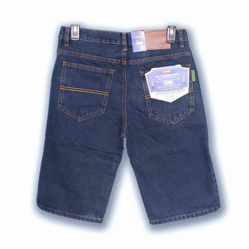 Quần short jeans nam trung niên ống rộng Denim Cotton