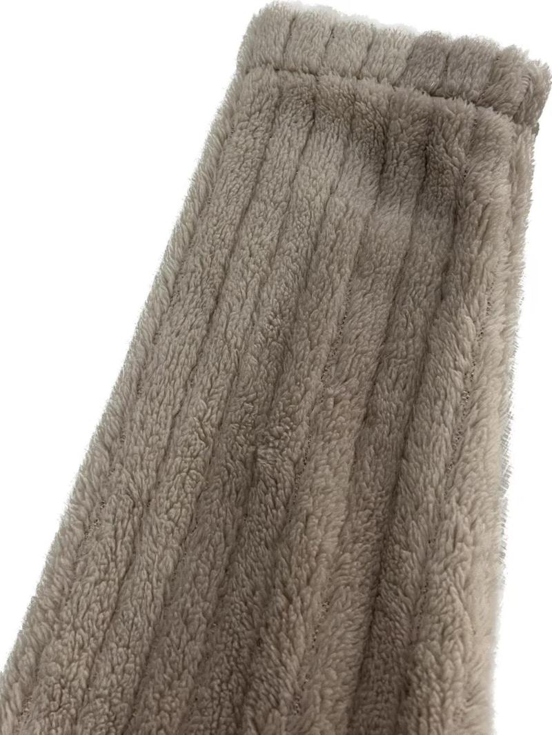 Product Introduction of Women's Solid Color Double Button Pocket Fuzzy Coat, Casual Long Sleeve Lapel Neck Outerwear for Fall & Winter, Women's Clothing for Daily Wear 8