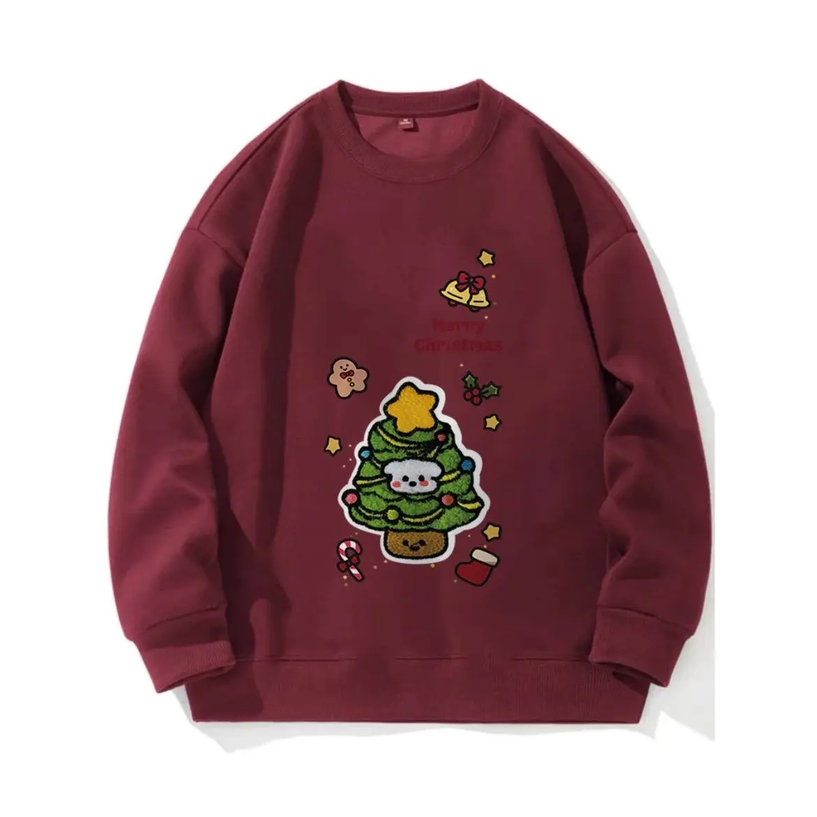 ￼Áo sweater nữ form rộng in hình hoạ tiết noel giáng sinh  local brand . áo nỉ bông dài tay mùa thu đông unisex Hoodie Women Top