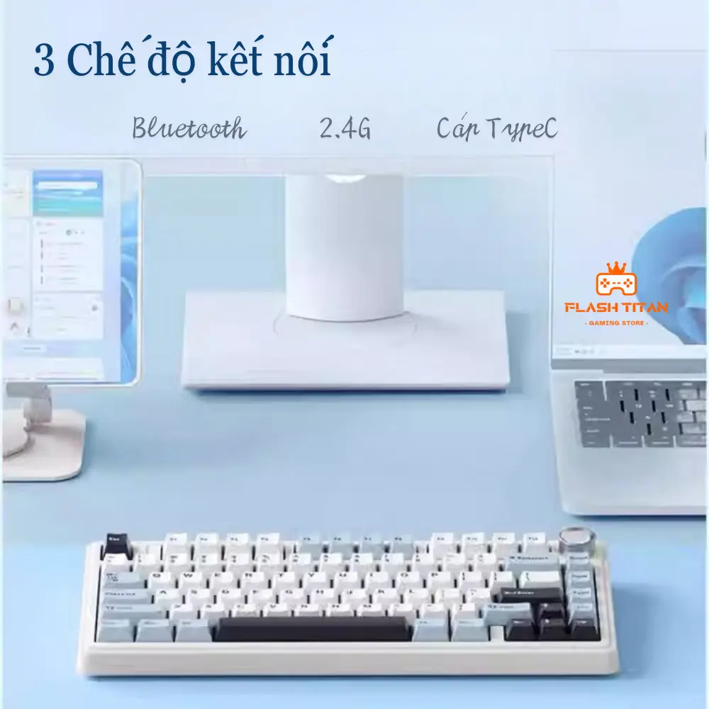 Bàn phím cơ không dây AULA F75 - Hỗ trợ hotswap - LED RGB nhiều chế độ - 3 mode kết nối | BigBuy360 - bigbuy360.vn