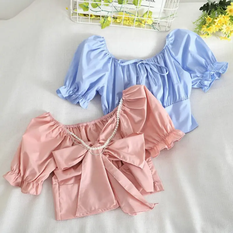 BLOUSE BACK RIBBON / BLOUSE WANITA / BLUS / BAJU ATASAN WANITA / TIKTOK SHOP MURAH / BAJU VIRAL KEKINIAN 0