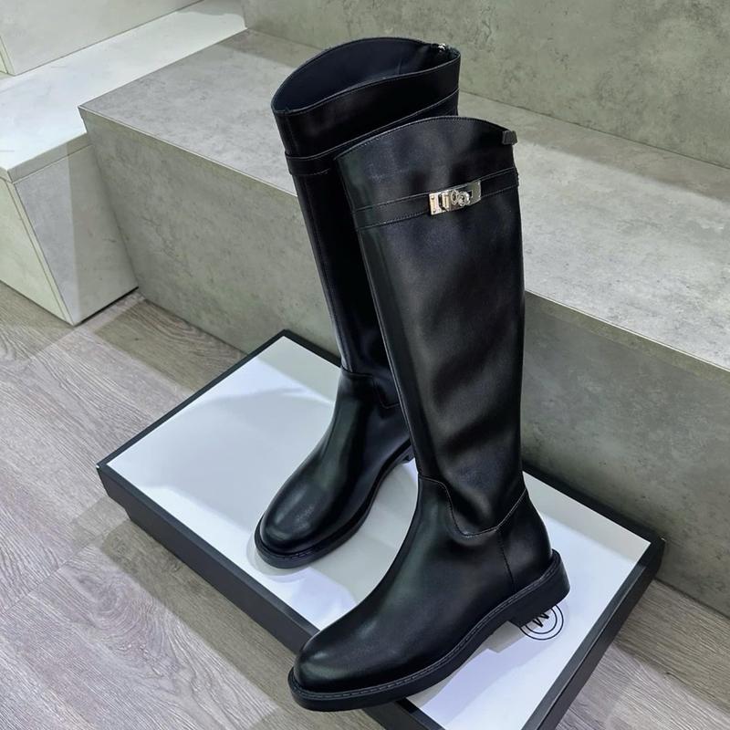  Boot đùi khoá da lì khoá sau đế đốc 3cm fullbox hãng Mijili 