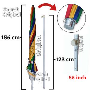 Payung Tenda JUMBO Double DECK Dua Lapis +1UV silver 280cm=56inch 1